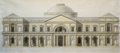 Competition design for the Royal Exchange building in Dublin by Thomas Sandby